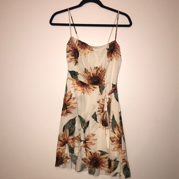 sunflower wrap dress